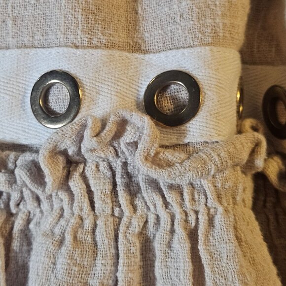 Misa Womens Mini Smocked Eyelet Skirt Med Cottagecore BohoChic Light Academia - Picture 4 of 12